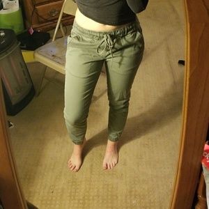 Olive green joggers